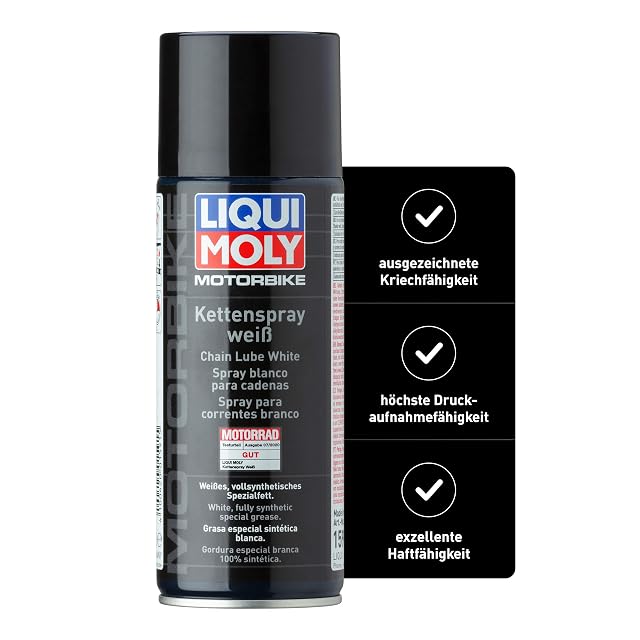 Spray catena bianco Liqui Moly Motorbike da 400 ml