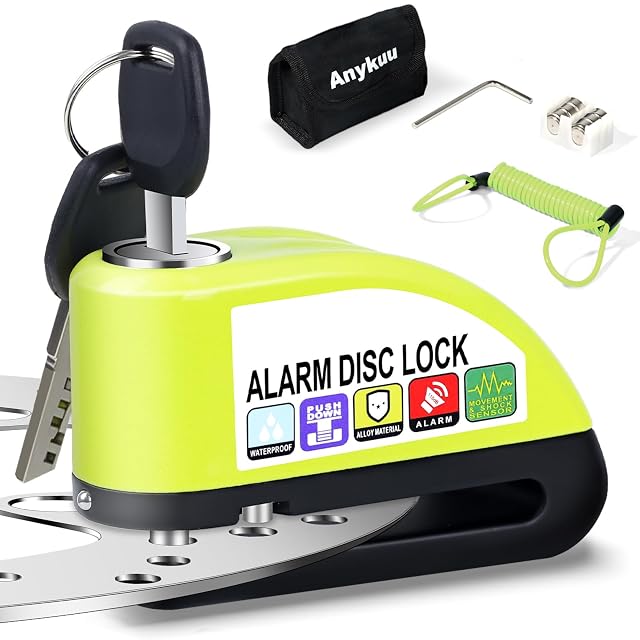 Bloccadisco con allarme Anykuu con cavo promemoria da 1,5 m