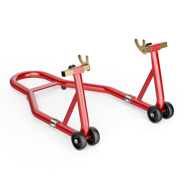 Cavalletto posteriore rosso Wiltec per moto