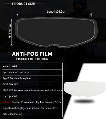 Pellicola antiappannamento SZMYLED per visiera da moto