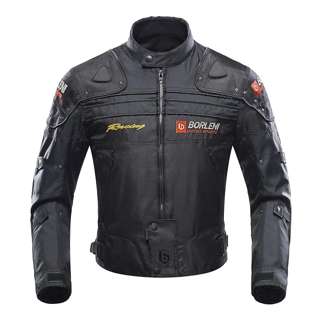 Giacca da moto antivento BORLENI nera